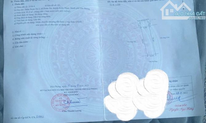 Bán đất Đoàn Xá - Kiến Thụy - Hải Phòng