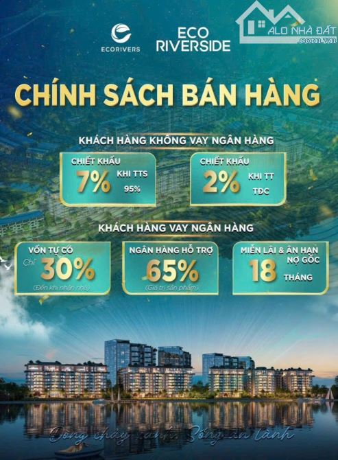 Đã có giá chính thức toà E1 trung tầng Eco Riverside, chính sách mới nhất từ CĐT Ecopark