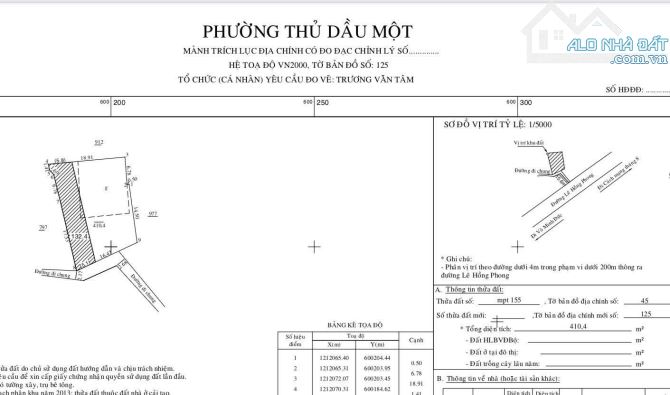 BÁN ĐẤT PHÚ THỌ – GẦN LÊ HỒNG PHONG ,1 x 26m (nở hậu 5,8m) – có 60m² thổ cư