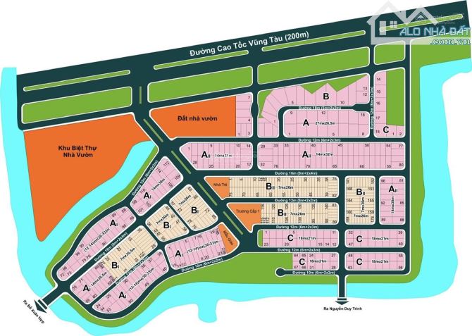 Bán lô biệt thự  KDC Bách Khoa  gần Global City, Dt 448m giá chỉ 58 triệu /m2 (26 tỷ )