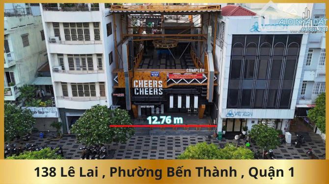 GIÁ TỐT! Bán MT vị trí vàng Quận 1 Đ. Lê Lai – 12.5x31.5m – 2 tầng.