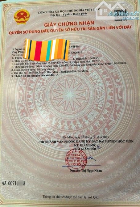Cần bán gấp nhà vì kẹt nợ vị trí Tân Hiệp,Hóc Môn – giá 980triệ.u, bớt lộc có Sổ Hồng Riên