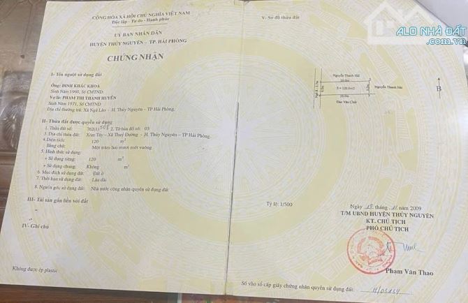 🌟 Cần Bán Đất Tại Thuỷ Đường Thuỷ Nguyên  Hải Phòng