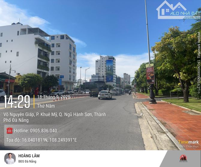 💥MT VÕ NGUYÊN GIÁP–280M2 NGANG 14M–SÁT BIỂN MỸ KHÊ–XÂY CAO TẦNG KHAI THÁC TỐI ƯU DT