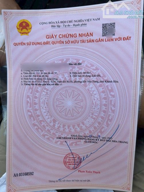 Bán nhà cấp 4 Khu Đăng Kiểm - P. Vĩnh Hòa - TP. Nha Trang. (P. Bắc Nha Trang). - 1