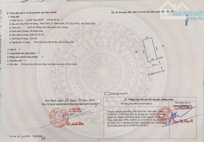 Bán đất nền TĐC Đê Đông, Quy Nhơn cạnh Đầm Thị Nại - 1