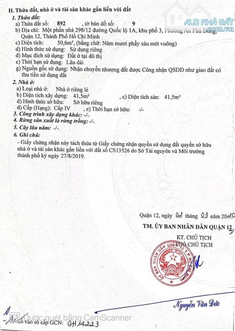 💥MUA BÁN CHÍNH CHỦ ĐẤT 1/ AN PHÚ ĐÔNG Q12- DIỆN TÍCH 50M2(4.7 X 10.5) NỞ HẬU TÀI LỘC - 1