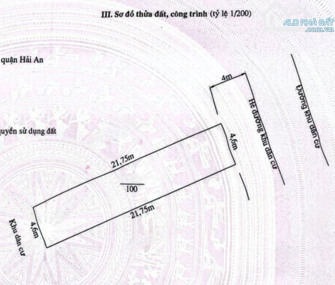 Bán lô đất 100m2( ngang 4,6m) mặt đường tuyến 2 Hoàng Thế Thiện. - 1