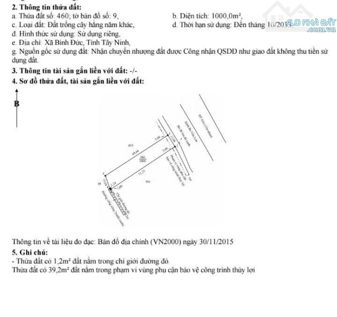 Hàng thơm, 1000m2 đất vườn chuyển thổ chỉ 1.65 tỷ - 1