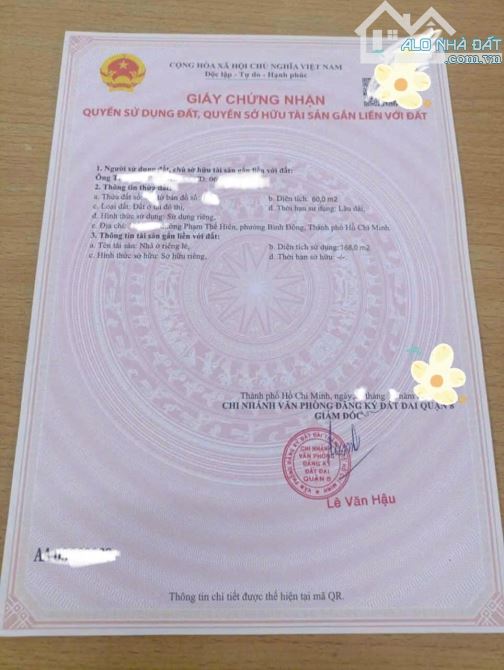 Chính chủ bán nhà 3 tầng Phạm Thế Hiển Quận 8 – Sân thượng, sổ riêng, gần Cầu Hiệp Ân I - 1