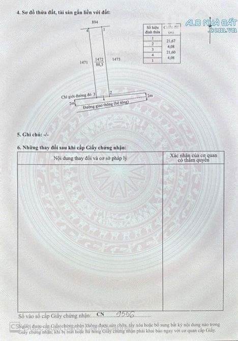 4 Nền Thổ Cư 4 x 22m Sổ Hồng Riêng Có Thể Hiện Đường. Đường Xe ÔTô Tới Đất - 1
