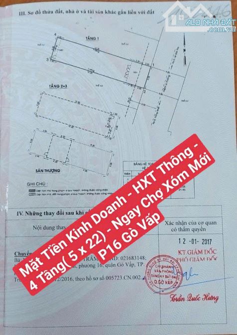 💥 BÁN NHÀ MẶT TIỀN KINH DOANH – 4 TẦNG - NGAY CHỢ XÓM MỚI - P16 GÒ VẤP 💥 - 1