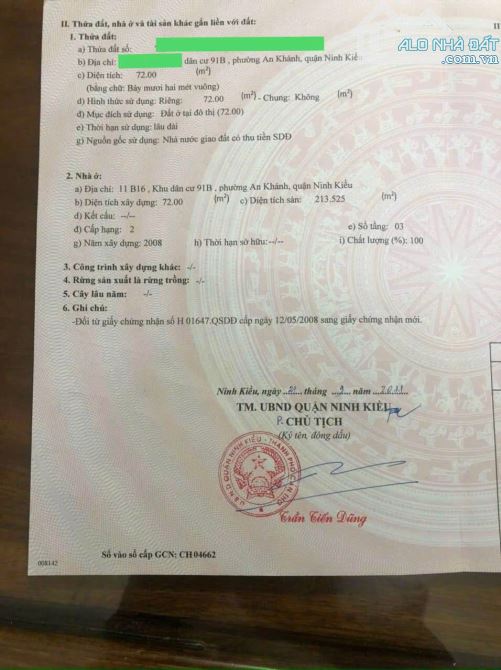 Bán Nhà 2 lầu Đường B16 Kdc 91b, P.An Khánh, Q.Ninh Kiều, Tp Cần Thơ - 2