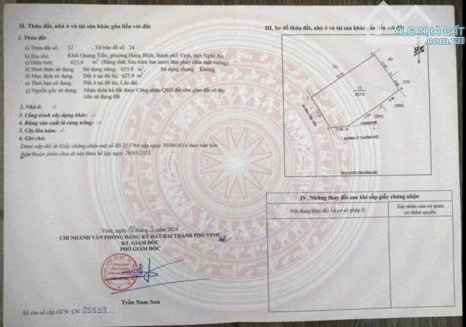 BÁN ĐẤT ĐẸP MĐ 24 LÝ THƯỜNG KIỆT KÉO DÀI TRUNG TÂM TP VINH - 2