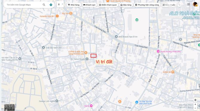 Bán đất 6x18.1m, hẻm Võ Thị Sáu p. Đông Hòa - 2