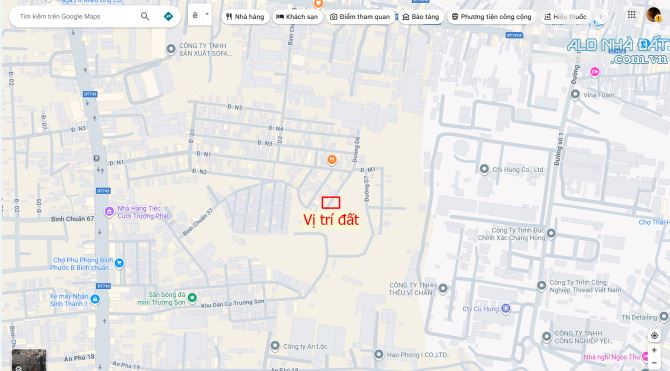 Bán đất 4x18.3m, đường D6 KDC Phú Gia Huy p.Bình Chuẩn gần chợ Phú Phong - 2