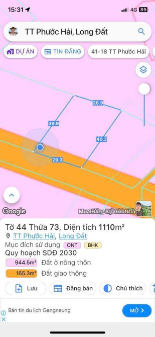 XÃ LỖ LÔ ĐẤT NHÀ VƯỜN TRUNG TÂM THỊ TRẤN PHƯỚC HẢI ĐI BIỂN CHỈ 10P LÁI XE - 2
