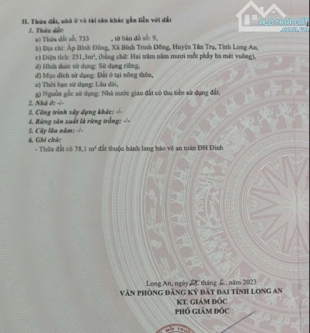 Bán đất Long An đường nhựa 9m kế DT832 chỉ 1,47 tỷ - 2