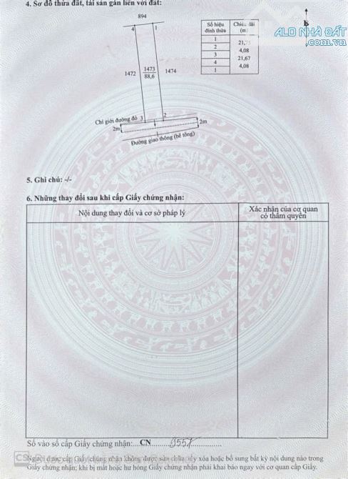 4 Nền Thổ Cư 4 x 22m Sổ Hồng Riêng Có Thể Hiện Đường. Đường Xe ÔTô Tới Đất - 2