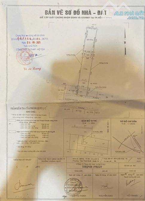 BÁN ĐẤT MẶT TIỀN TÂN THỚI NHẤT 13 Q12 - 180M2 ( 5M X 36M) - 9.45 TỶ - 2