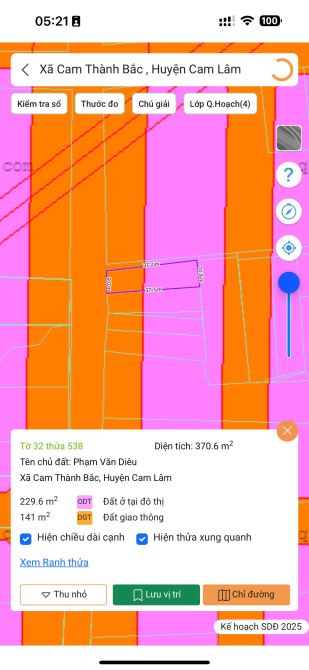 BÁN LÔ GÓC MẶT TIỀN ĐƯỜNG SỐ 7, CAM THÀNH BẮC, CAM LÂM, KHÁNH HÒA Giá: 11,1 tỷ (30 triệu/m - 3