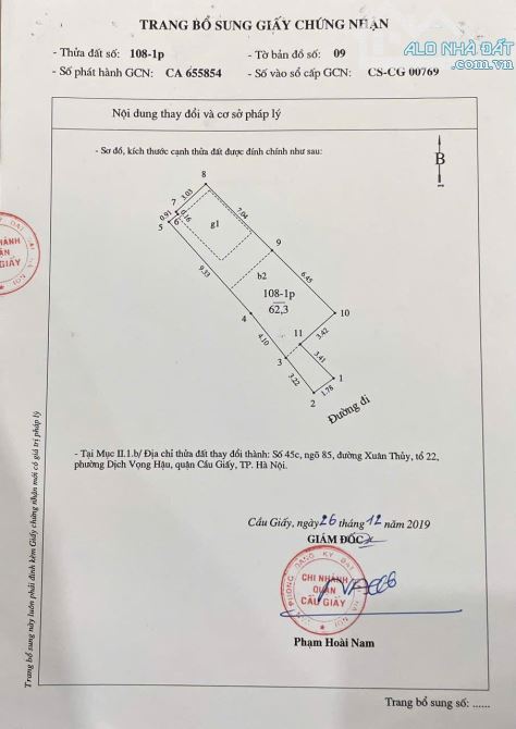 BÁN NHÀ XUÂN THỦY 7 TẦNG - DIỆN TÍCH 62M2-  3 MẶT THOÁNG - BA GÁC TẬN CỔNG - 3