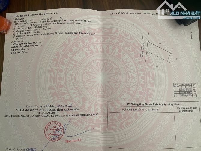 Bán đất hẻm Xuân Sơn Vĩnh Trung Gần đường D30 & Võ Nguyên Giáp 64.2m2 giá 1 tỷ 330 - 3