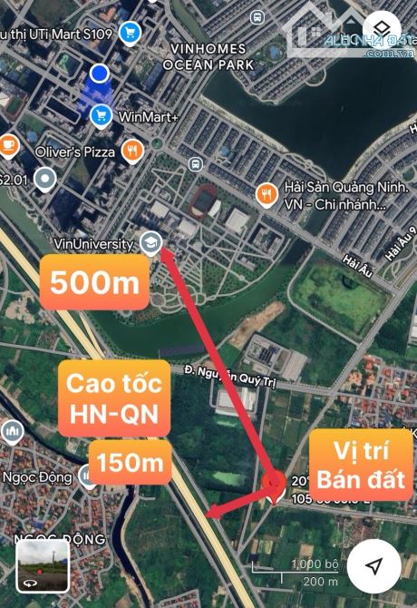 BÁN ĐẤT NÔNG NGHIỆP KIÊU KỴ GIA LÂM-MẶT ĐƯỜNG LỚN-THÔNG TỨ PHÍA-198M2-450TR - 3