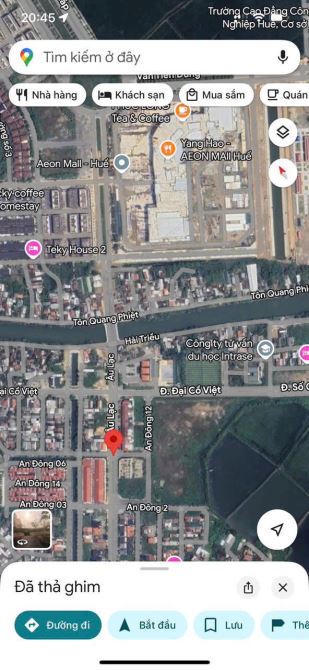 KQH Đông Nam Thuỷ An -Dt: 90m ngang 5m -Đường 12m -View công viên, gần AEON Mall -Giá 3,x - 4