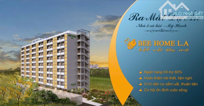MỞ BÁN CĂN HỘ BEE HOME 2PN 1WC- TẶNG FULL NỘI THẤT- CÁCH TP.HCM 300M-GIÁ CHỈ 500TR