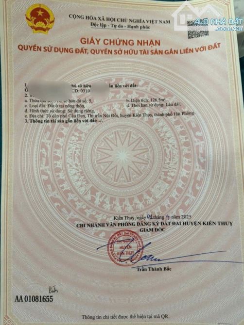 Bán đất Núi Đối - Kiến Thụy - Hải Phòng