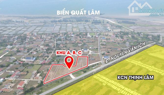 Chính chủ bán đất biển Quất Lâm, lô góc, kinh doanh, ô tô tránh, giá 1 tỷ 3