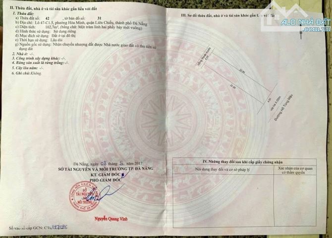 Bán đất đường 10m5 Hồ Tùng Mậu, Hướng đông nam, thông biển Nguyễn Tất Thành,