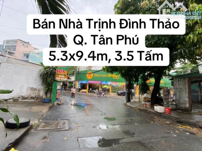 Bán nhà mtkd Trịnh Đình Thảo, Tân Phú, 5.3x9.4m, 3.5 tấm,