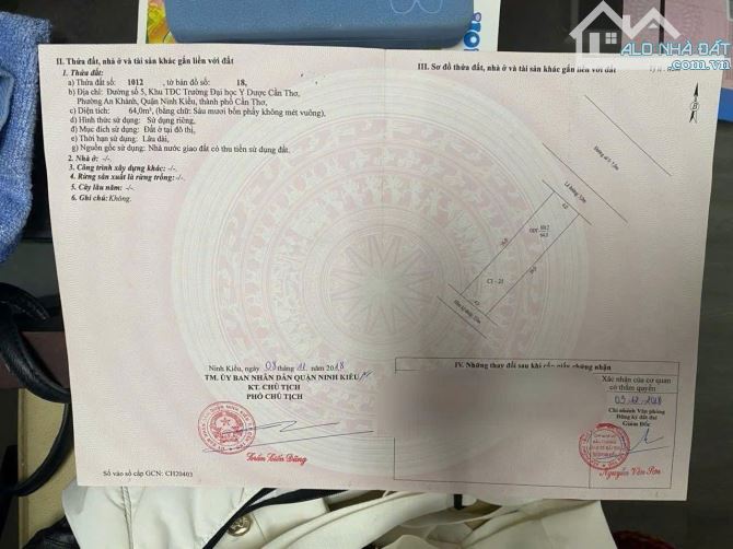 Bán nền mặt tiền đường số 5 KDC ĐHYD , phường An Khánh . Giá rẽ