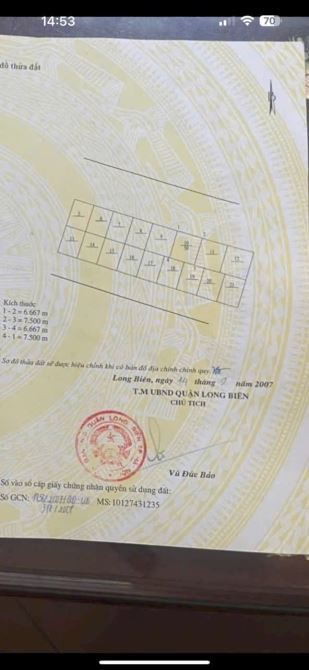 Đất đẹp hiếm đường 6m 3m khu TDC Phố Trạm DT 50m2 . Giá 17.25 tỷ