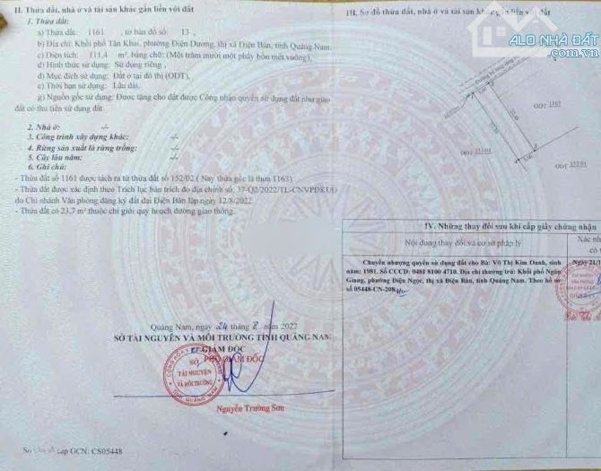 📌📌📌LÀM VIỆC TRỰC TIẾP GIÁ TỐT !!!bán lô đất tân khai điện bàn đông
