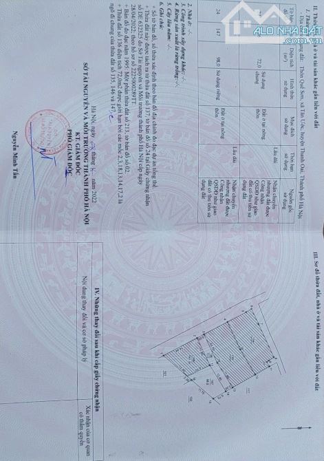 BÁN ĐẤT QUẾ SƠN TÂN ƯỚC THANH OAI NGÕ Ô TÔ - 4