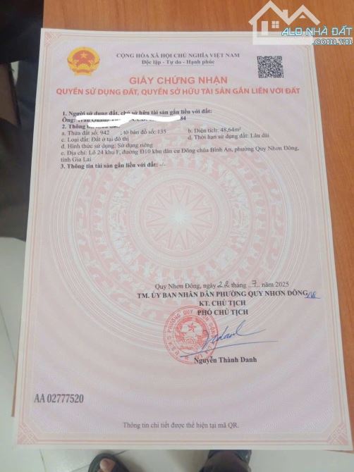 🏡 BÁN LÔ ĐẤT ĐẸP – ĐƯỜNG DS10, KHU CHÙA BÌNH AN – TP QUY NHƠN - 1