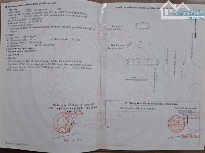 Bán nhà 1T3L 4.5x26.6m hoàn công, mặt tiền Hai Bà Trưng p. Đông Hòa - 1