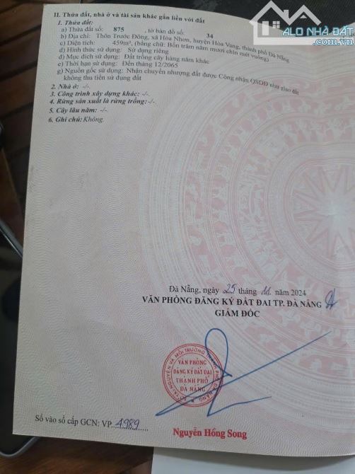 📌📌📌LÀM VIỆC TRỰC TIẾP GIÁ TỐT !!!bán lô đất vườn hòa nhơn - 1
