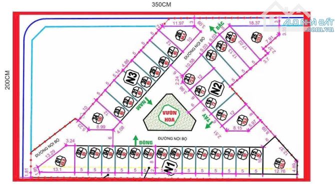 Bán đất khu phân lô 193 Văn Cao - DT 72m - Mt 6m hướng Tây Bắc - 2