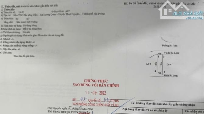 B.Đất khu A bắc sông Cấm_ ngay chân cầu Nguyễn Trãi_ Lê Hồng Phong sang cực gần - 2