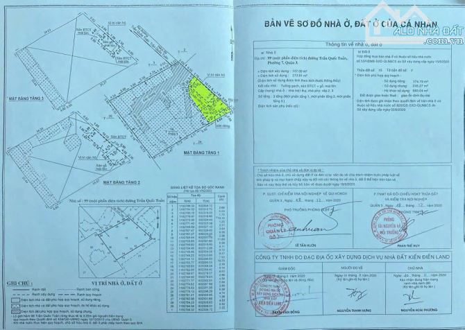 Bán đất Biệt thự Trần Quốc Toản, Quận 3 DT ~ 8x21m NH 12m, CN 175m2. Giá 38 tỷ TL - 3