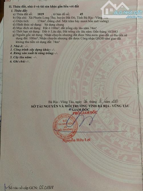 - Chủ kẹt cần bán! Chỉ 4ty5 còn Thương lượng. Gần 1000m Đất mặt tiền quốc lộ 55, gần khu c - 3