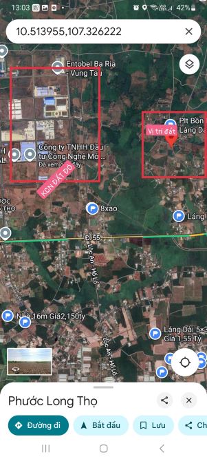Bán 1000m2 81m tc đường nhựa hông KCN Đất Đỏ. BRVT 16 x 65m giá chỉ hơn 2 tỷ - 3