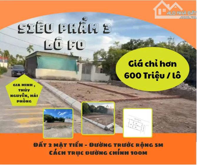 BÁN 3 LÔ ĐẤT F0 2 MẶT TIỀN – GIA MINH , THỦY NGUYÊN - 3