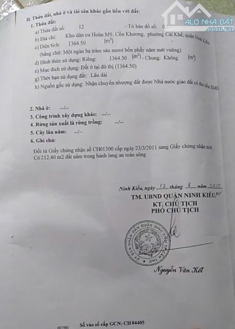 BÁN NỀN BIỆT THỰ Cặp Sông Hậu 3 Mặt Tiền đường khu Biệt Thự Vạn Phát Cồn Khương - 4