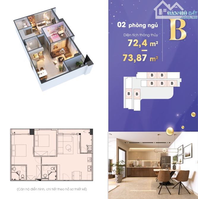 BÁN CĂN CT9 KĐT Vĩnh Điềm Trung, tầng cao, 2 PN, RẺ NHẤT HIỆN NAY, chỉ 3 tỷ 720. CN27.9 - 5