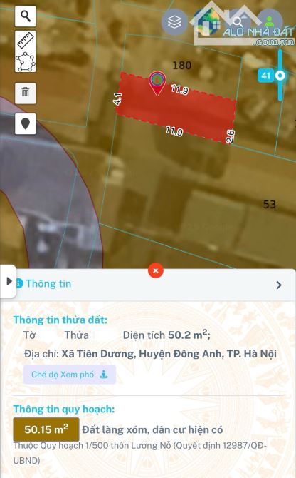 ✌️💢💢 50m RA HỒ ĐIỀU HOÀ - GẦN DỰ ÁN BẾN XE ĐÔNG ANH - ĐƯỜNG NỐI VÀNH ĐAI 3 - HỘ KHẨU TIÊ - 5